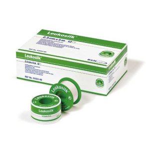 Leukosilk tape 5,0 m x 1,25 cm (hvid) - 12 ruller