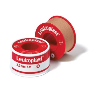 Leukoplast tape 5.0 m x 2.50 cm (hud farve) 12 ruller